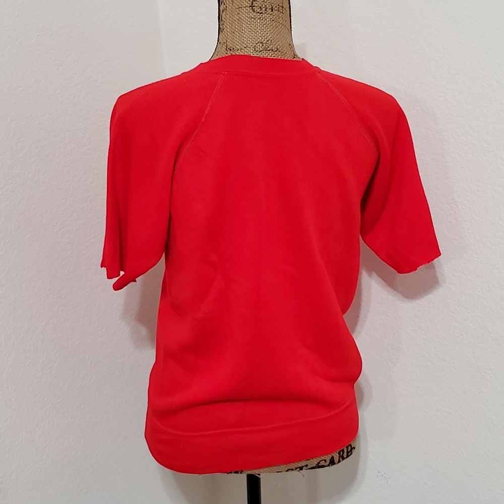 SAMMY HAGAR vintage red cut off short sleeve sweatshirt VINTAGE red rocker Small - Picture 4 of 8